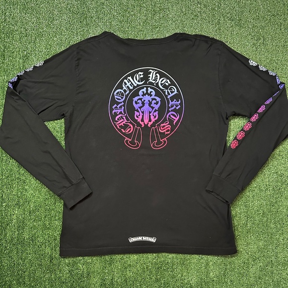 Chrome Hearts gradient dagger horseshoe Long Sleeve Shirt